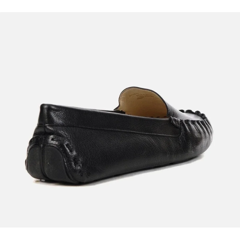 Cole Haan Women Black Evelyn Driving Leather Loafers ‎ Size 9B NWOT